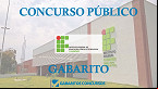 Gabarito e resultado concurso IF-Fluminense RJ 2022
